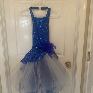 Blue Halter Ballerina Dance Costume Never Worn